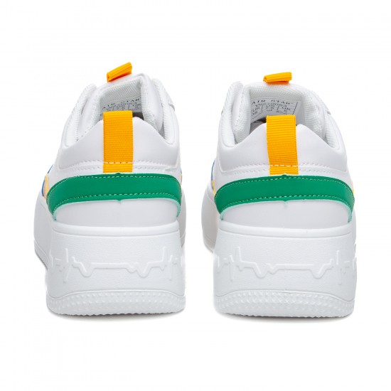 W210053 White/Green Дамски маратонки