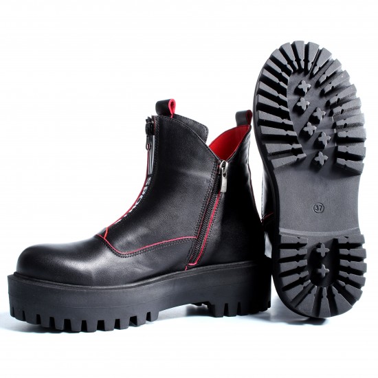 1120 Black Дамски боти от естествена кожа