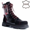 1291406 Black/Red Дамски боти от естествена кожа
