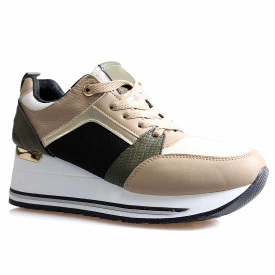 2147-1 Black/Khaki Дамски маратонки