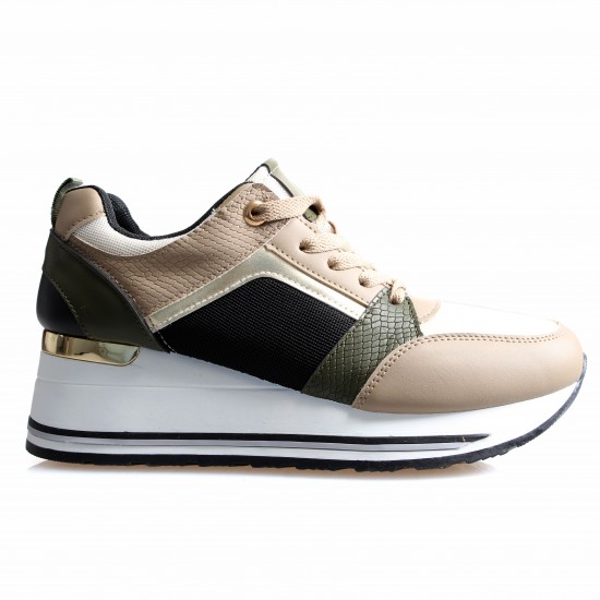 2147-1 Black/Khaki Дамски маратонки