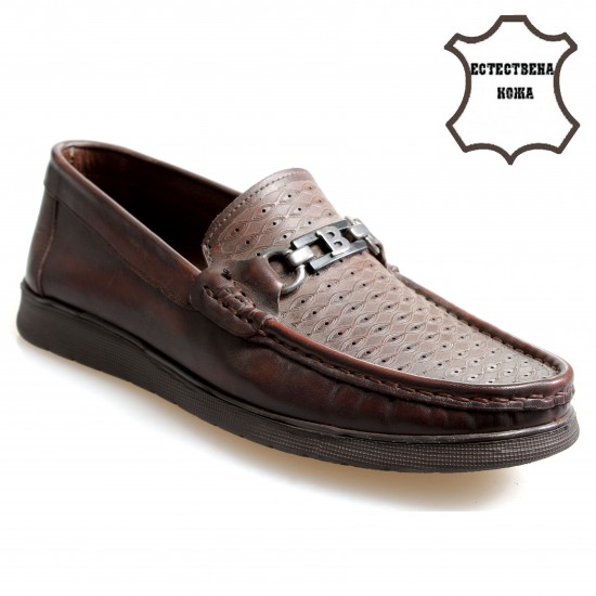 Mk102 Brown Мъжки обувки от естествена кожа
