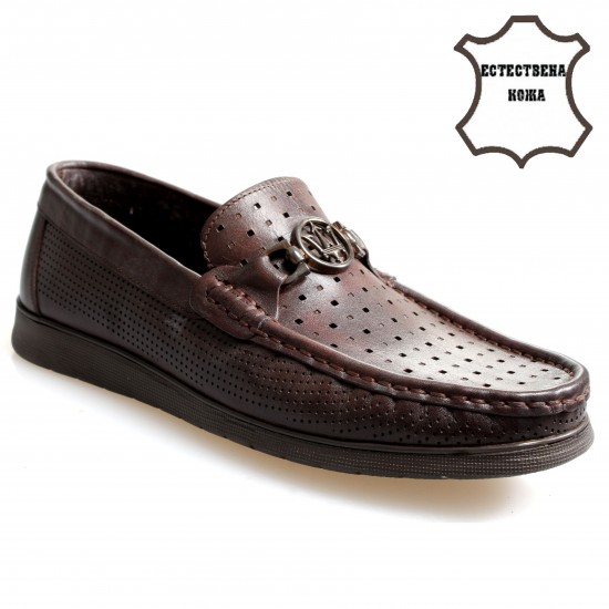 233367 Brown Мъжки обувки от естествена кожа