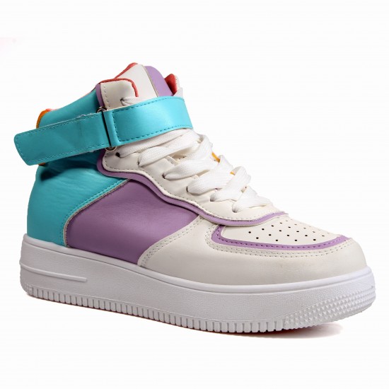 2968-19 White/Purple Дамски кецове