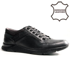 5004 black Мъжки обувки от естествена кожа