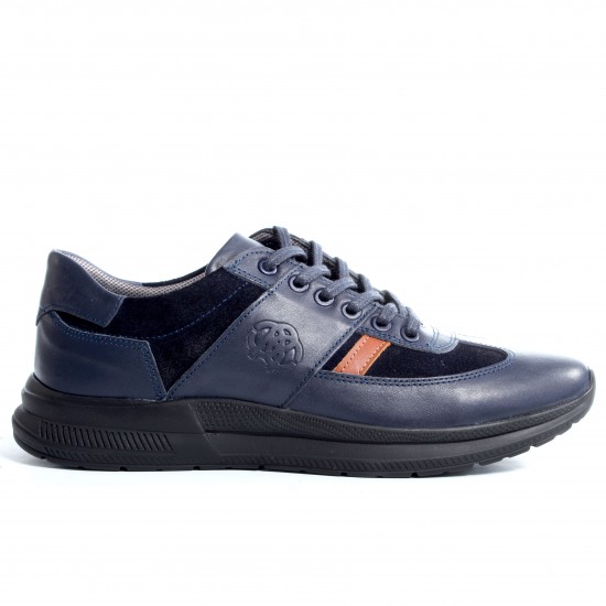 5031 navy Мъжки обувки от естествена кожа