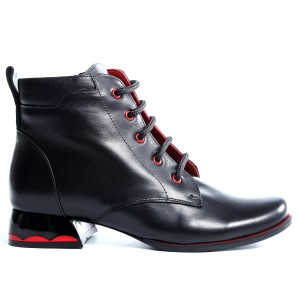 568-049 Black Дамски боти от естествена кожа