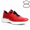 70401 Red Мъжки обувки от естествена кожа
