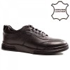 78901 black Мъжки обувки от естествена кожа