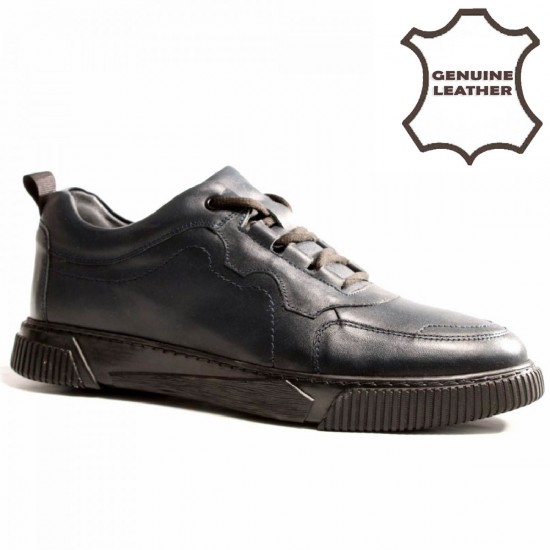 78904 Dark Blue Мъжки обувки от естествена кожа