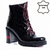 80064 Black Дамски боти от естествен лак