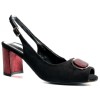 E2676-7781 black/burgundy Дамски сандали