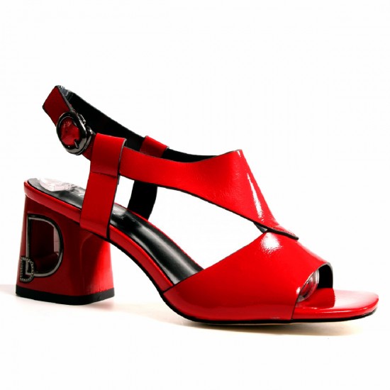HL2654-J2904-2 Red Дамски сандали на токчета