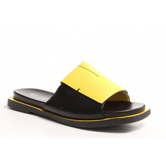 HL2686-J5023 yellow black Дамски чехли