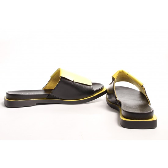 HL2686-J5023 yellow black Дамски чехли