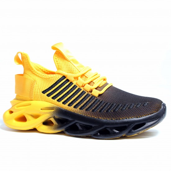 KM74-2 Black/Yellow Юношески маратонки