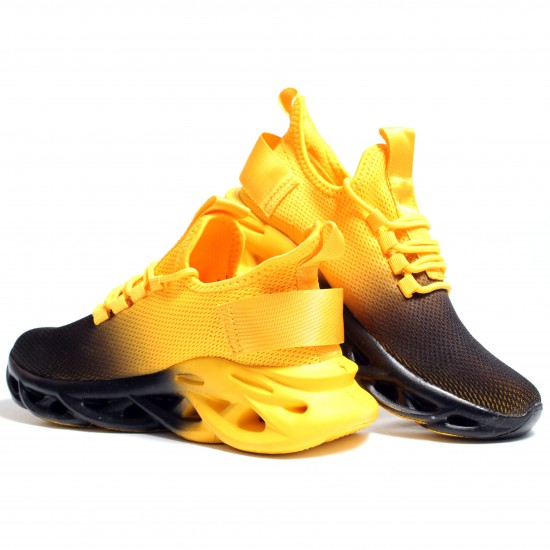 KM74-2 Black/Yellow Юношески маратонки