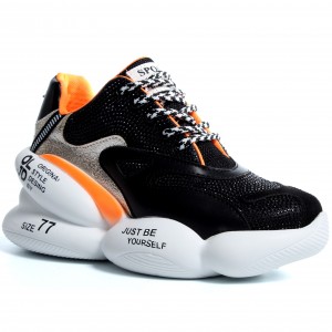 W820 black orange Дамски маратонки