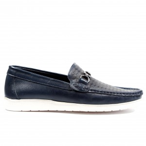 MK102 Navy Мъжки обувки от естествена кожа