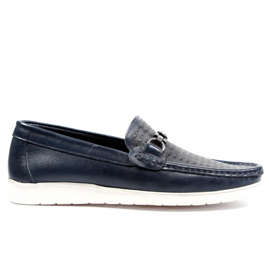 MK102 Navy Мъжки обувки от естествена кожа