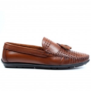 MK255 Brown Мъжки обувки от естествена кожа
