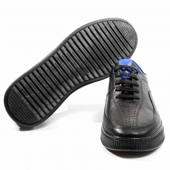 MK5206 Black/Blue Мъжки обувки от естествена кожа
