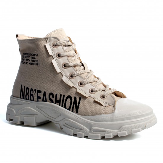Y1529 beige Дамски непромокаеми кецове