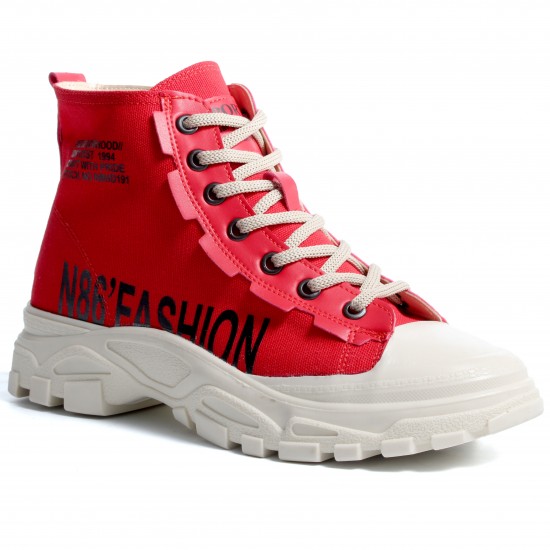 Y1529 red Дамски непромокаеми кецове