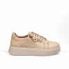 012 Beige Дамски летни обувки от естествена кожа