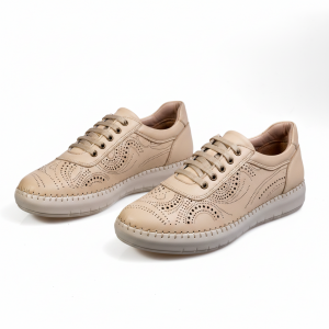 030 Beige Дамски обувки от естествена кожа