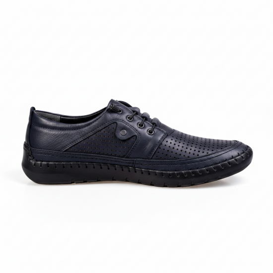 5103 Navy/Blue Мъжки ежедневни обувки от естествена кожа