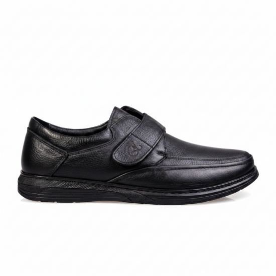 7015 Black Мъжки ежедневни обувки от естествена кожа
