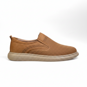 7045 Beige Мъжки ежедневни обувки от естествена кожа