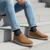 7045 Beige Мъжки ежедневни обувки от естествена кожа