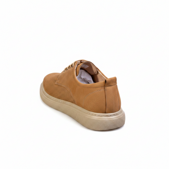7046 Beige Мъжки ежедневни обувки от естествена кожа