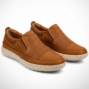 7062 Brown Мъжки ежедневни обувки от естествена кожа