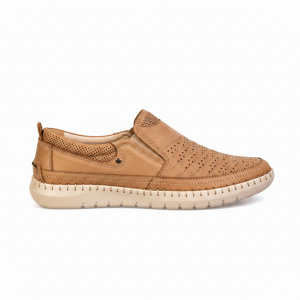 7063 Beige Мъжки ежедневни обувки от естествена кожа