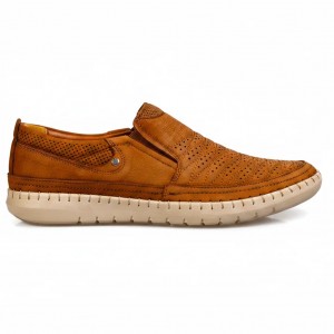7063 Brown Мъжки ежедневни обувки от естествена кожа