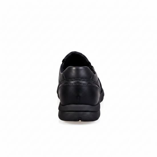 K375-1 Black Мъжки ежедневни обувки от естествена кожа