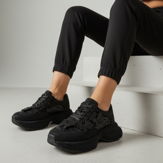 N2201-1 Black Дамски маратонки