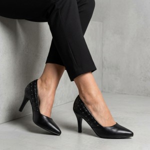 3185-1 black Дамски обувки на токчета