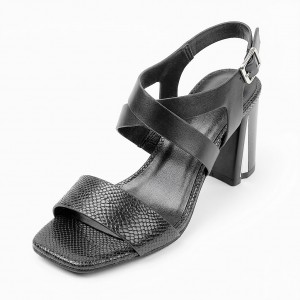 E2637-7015 black Дамски сандали