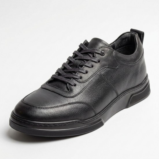 78901 black Мъжки обувки от естествена кожа