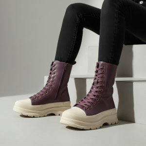 0127-5 Purple Дамски боти