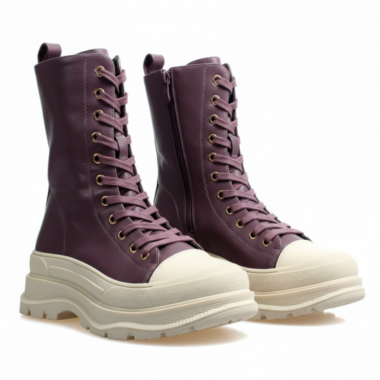 0127-5 Purple Дамски боти