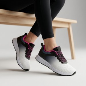 813-18 White/Black/Pink Дамски маратонки