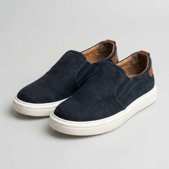 MK301 Navy Мъжки обувки от естествена кожа