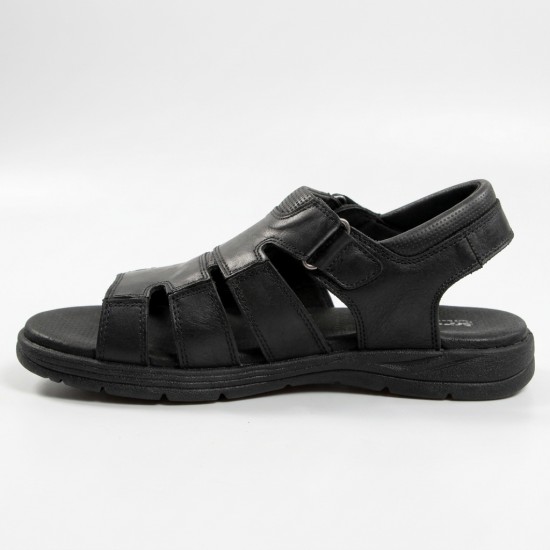 H015-1 Black Мъжки сандали от естествена кожа