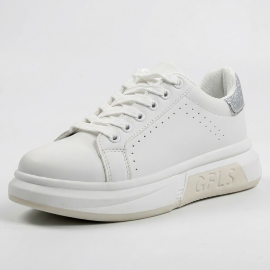 BY-0375 White/Silver Дамски маратонки