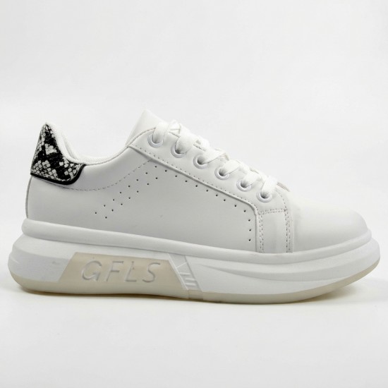 BY-0375 White/Snake Дамски маратонки